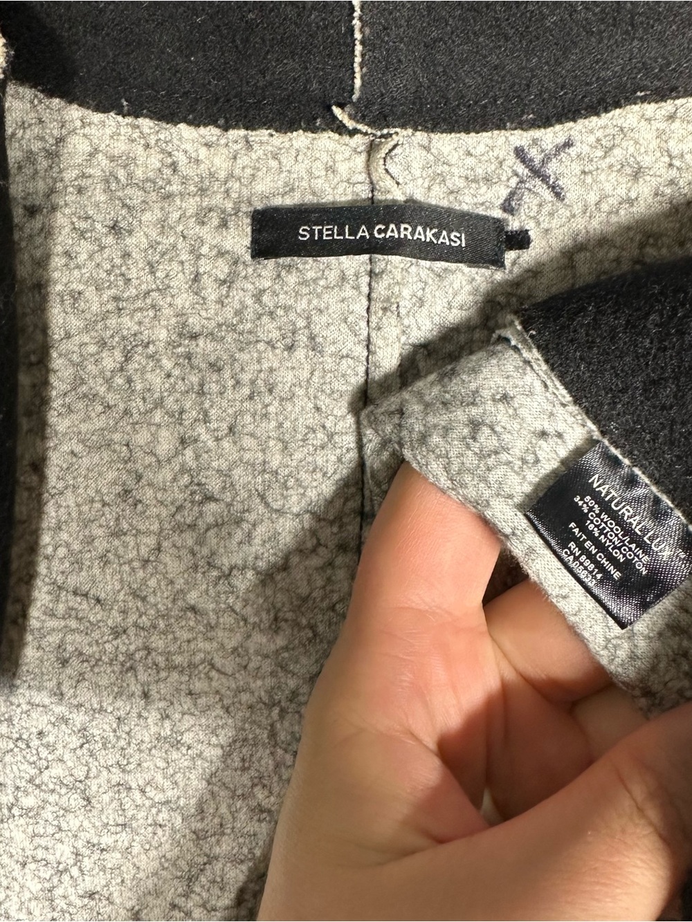Long black wool coat Stella Carakasi minimalist luxury lagenlook chic clean - Picture 6 of 10